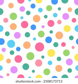 polka dot colorful pattern, multicolor polka dot for seamless pattern background, polka dot repeat colorful