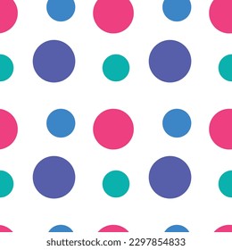 Polka dot colorful seamless pattern background for cover, poster, presentation, card, wrapping, design and more