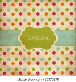 Polka dot design, vector frame
