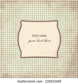 Polka Dot Design, Vintage Frame