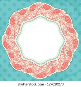 Polka dot design, vintage styled background.