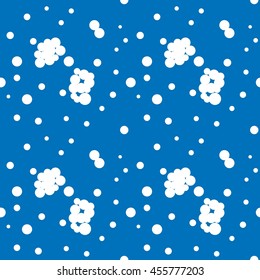 Polka dot double white seamless pattern. Fashion graphic background design. Modern stylish abstract colorful texture. Template for prints, textiles, wrapping, wallpaper, website . VECTOR illustration