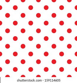 Polka dot fabric. Retro vector background or pattern