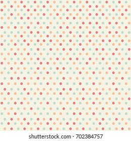 Polka Dot fabric seamless background. Beautiful abstract pattern, vector illustration