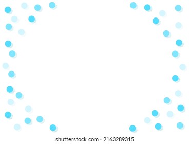 Diseño de marco de punto polka. Textura de puntos azul claro. Plantilla de patrón de fondo.