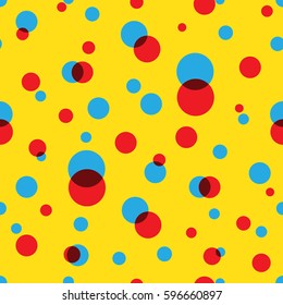 polka dot geometric Seamless Pattern vector yellow