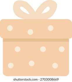 Ilustración de caja de regalo de lunares