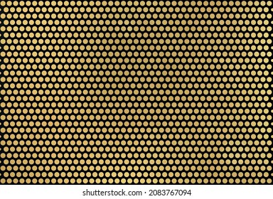 Oro Polka punto Textura de polvo. Brillante dorado secuela el fondo. Vector