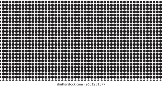 Polka Dot Graphic Pattern with Repetitive Black Circles on White Background