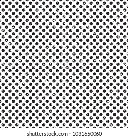 Polka dot grunge halftone seamless vector pattern. Distressed shading texture for your artwork.