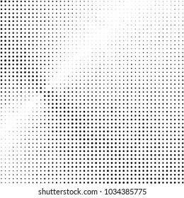 Polka dot halftone pattern. Gradient dots background. Modern vector illustration. Abstract curves. Points backdrop. Dotted spotted pattern. Monochrome  grunge template