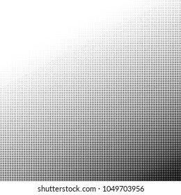 Polka dot halftone pattern. Gradient dots background. Modern vector illustration. Abstract curves. Points backdrop. Dotted spotted pattern. Monochrome grunge template