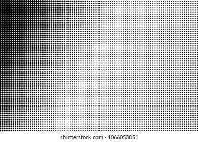 Polka dot halftone pattern. Gradient dots background. Modern vector illustration. Abstract curves. Points backdrop. Dotted spotted pattern. Monochrome light template for design