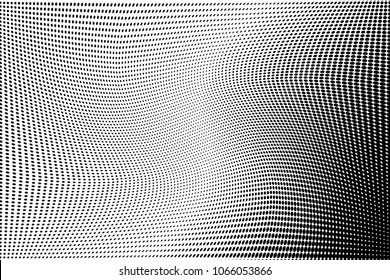 Polka dot halftone pattern. Gradient dots background. Modern vector illustration. Abstract curves. Points backdrop. Dotted spotted pattern. Monochrome light template for design