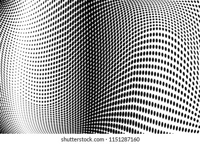 Polka dot halftone pattern. Light dots background. Modern vector illustration. Abstract curves. Points backdrop. Dotted  pattern. Monochrome spotted background