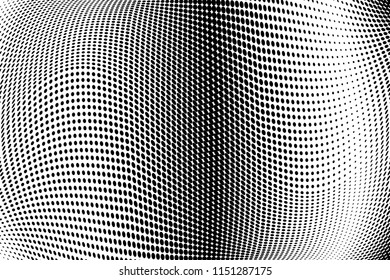 Polka dot halftone pattern. Light dots background. Modern vector illustration. Abstract curves. Points backdrop. Dotted  pattern. Monochrome spotted background