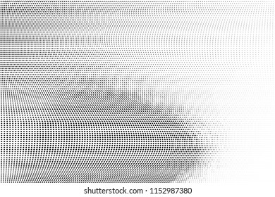 Polka dot halftone pattern. Light dots background. Modern vector illustration. Abstract curves. Points backdrop. Dotted spotted pattern. Monochrome background