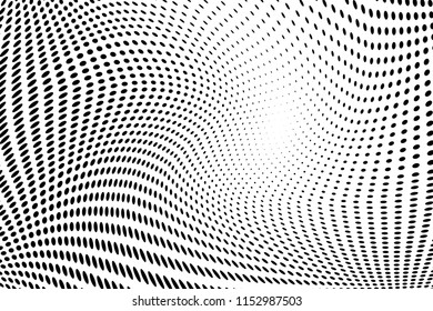 Polka dot halftone pattern. Light dots background. Modern vector illustration. Abstract curves. Points backdrop. Dotted  pattern. Monochrome spotted background