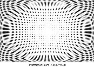 Polka dot halftone pattern. Light dots background. Modern vector illustration. Abstract curves. Points backdrop. Dotted spotted pattern. Monochrome background