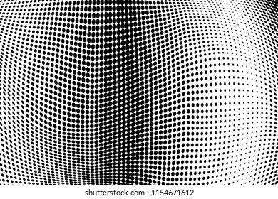 Polka dot halftone pattern. Light dots background. Modern vector illustration. Abstract curves. Points backdrop. Dotted spotted pattern. Monochrome background