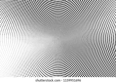Polka dot halftone pattern. Light dots background. Modern vector illustration. Abstract curves. Points backdrop. Dotted spotted pattern. Monochrome background
