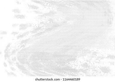 Polka dot halftone pattern. Light dots background. Modern vector illustration. Abstract curves. Points backdrop. Dotted spotted pattern. Monochrome background