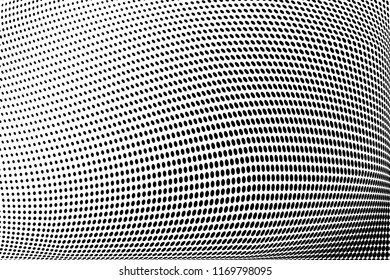 Polka dot halftone pattern. Light dots background. Modern vector illustration. Abstract curves. Points backdrop. Dotted spotted pattern. Monochrome background