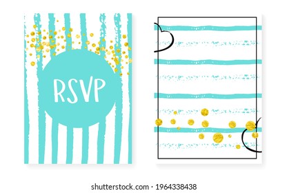 Polka Dot Invitation. Glittery Starburst. Turquoise Glowing Frame. Golden Glow Print. December Particles Set. Mint Flyer. White Carnival Painting. Stripe Polka Dot Invitation