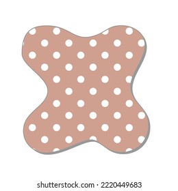 Polka dot letter.Pastel boho polka dots font. Hand drawn letter design for scrapbooks, albums, crafts and back to school projects.