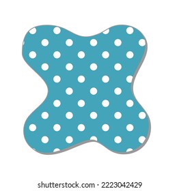Polka dot letter.Pastel polka dots font. Hand drawn letter design for scrapbooks, albums, crafts and back to school projects.