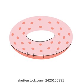 Polka dot lifebuoy. Isolated vector illustration for your design.