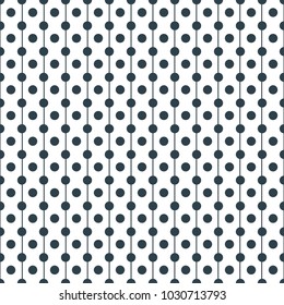 polka dot with line vector seamless pattern template
