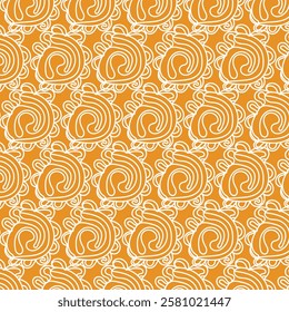 Polka Dot Marigold orange Digital Paper White and gold Printable Patterns