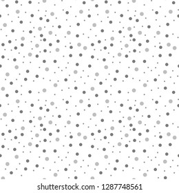 Polka dot monochrome Seamless pattern. Dotted background - Spots Vector illustration