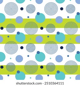 Polka dot multi-colored watercolor seamless pattern. Abstract watercolour background with colorful circles on white. Texture. Vector