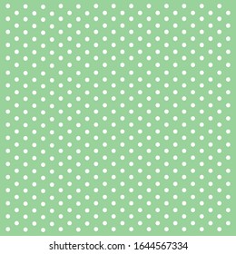 Polka dot on green background.