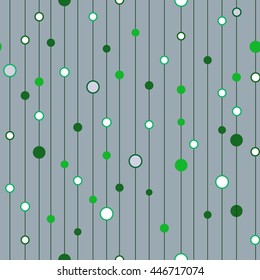 Polka dot on line seamless pattern. Fashion graphic background design. Modern stylish abstract colorful texture. Template for prints, textiles, wrapping, wallpaper, website etc. VECTOR illustration
