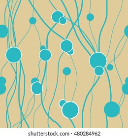 Polka dot on line seamless pattern. Fashion graphic background design. Modern stylish abstract colorful texture. Template for prints, textiles, wrapping, wallpaper, website . VECTOR illustration