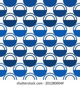 Ornamento de puntos polka. Patrón constante de círculos repetidos. Fondo geométrico moderno de suelo. Impresión superficial de motivos geográficos. Papel abstracto contemporáneo de diseño audaz. Ilustración del vector