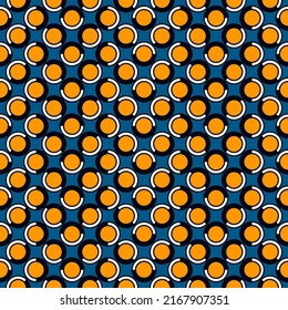 Polka dot ornament. Repeated circles seamless pattern. Modern stile geometric background. Geo motif surface print. Bold trendy design contemporary abstract wallpaper. Vector illustration