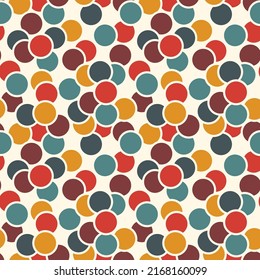 Ornamento de puntos polka. Patrón constante de círculos repetidos. Fondo geométrico moderno de suelo. Impresión superficial de motivos geográficos. Papel abstracto contemporáneo de diseño audaz. Ilustración del vector
