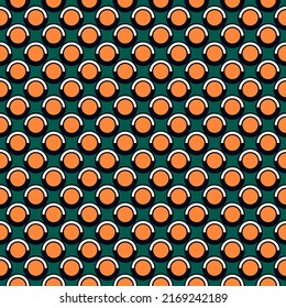 Polka dot ornament. Repeated circles seamless pattern. Modern stile geometric background. Geo motif surface print. Bold trendy design contemporary abstract wallpaper. Vector illustration