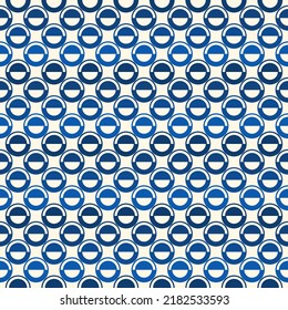 Polka dot ornament. Repeated circles seamless pattern. Modern stile geometric background. Geo motif surface print. Bold trendy design contemporary abstract wallpaper. Vector illustration