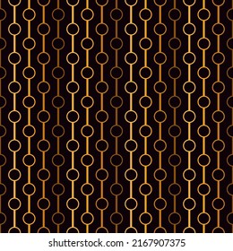 Ornamento de puntos polka. Líneas verticales y círculos sin inconvenientes. Motivo de las cuerdas de las cuentas. Fondo de forma geométrica simple. Impresión de superficie geográfica. Papel de pantalla abstracto de diseño minimalista. Ilustración del vector