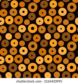 Polka dot paint brush seamless pattern. Freehand grunge design background. Circle motif modern minimal ornament. Trendy handdrawn doodle geometric print. Artistic hand drawn abstract vector wallpaper