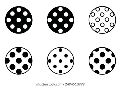 Polka Dot Parade Pattern line art whimsical dotted illustration