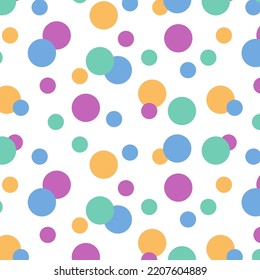 Polka Dot Party Bubble Childish Pattern