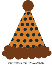 Polka Dot Party Hat Vector Illustration