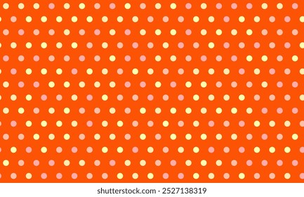 Polka dot pattern with colorful round spots, ideal for textile fabrics, seamless wallpapers, and abstract backgrounds with a geometric touch.