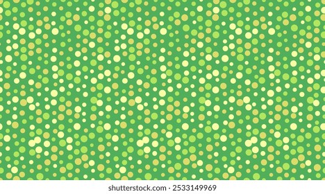 Polka dot pattern with colorful round spots, ideal for textile fabrics, seamless wallpapers, and abstract backgrounds with a geometric touch.
